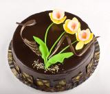 Schokoladen Torte mit Blumen
